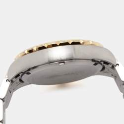 Versace Green Two-Tone Stainless Steel Hellenyium V12050016 Women's Wristwatch 35 mm
