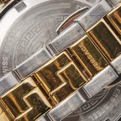 Versace Green Two-Tone Stainless Steel Hellenyium V12050016 Women's Wristwatch 35 mm