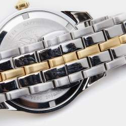 Pre Owned Versace Green Two-Tone Stainless Steel Greca VE6C00423 Women's Wristwatch 35 mm