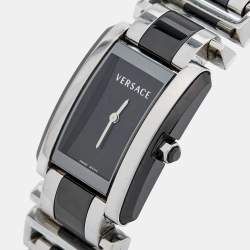 Versace Black Stainless Steel Ceramic Era 70Q99D009SC09 Women's Wristwatch 25 mm