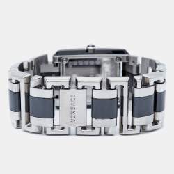 Versace Black Stainless Steel Ceramic Era 70Q99D009SC09 Women's Wristwatch 25 mm
