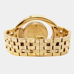 Versace White Yellow Gold Plated Stainless Steel Destiny Spirit 86Q70D002S070 Women's Wristwatch 39 mm 