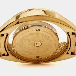 Versace White Yellow Gold Plated Stainless Steel Destiny Spirit 86Q70D002S070 Women's Wristwatch 39 mm 