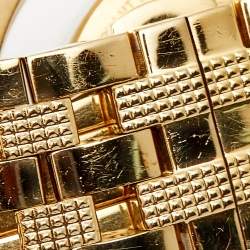 Versace White Yellow Gold Plated Stainless Steel Destiny Spirit 86Q70D002S070 Women's Wristwatch 39 mm 