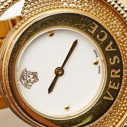 Versace White Yellow Gold Plated Stainless Steel Destiny Spirit 86Q70D002S070 Women's Wristwatch 39 mm 
