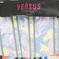 Pre Owned Versus Versace Blue/Yellow Printed Jersey Top L