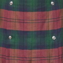 Versus Versace Red Plaid Maxi Skirt L