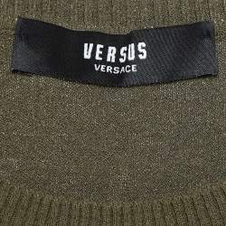 Versus Versace Green Knit Pin Detail Mini Dress XS