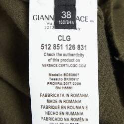 Versus Versace Green Knit Pin Detail Mini Dress XS