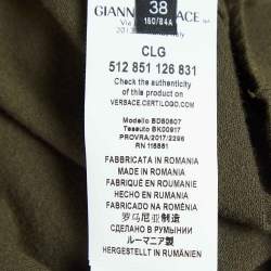 Versus Versace Green Knit Pin Detail Mini Dress XS