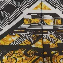 Pre Owned Versus Versace Yellow/Black Printed Jersey Leggings S