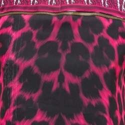 Versus Versace Pink Animal Print Zip Detail Mini Dress M