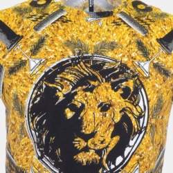 Pre Owned Versus Versace Yellow Printed Jersey T-Shirt M