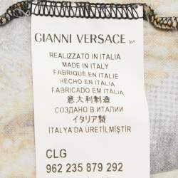 Pre Owned Versus Versace Yellow Printed Jersey T-Shirt M