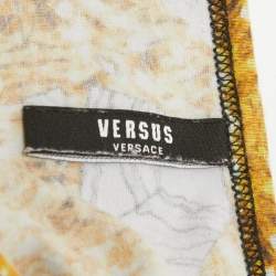 Pre Owned Versus Versace Yellow Printed Jersey T-Shirt M