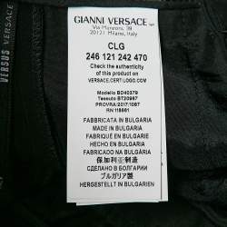 Versus Versace Black Crepe Safety Pin Detail Trousers L