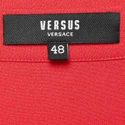 Versus Versace Red Crepe Button Front Shirt L