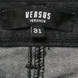Versus Versace Black Denim Straight Fit Jeans L Waist 31"