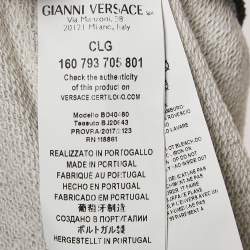Versus Versace Grey Cotton Zip Detail Track Pants M
