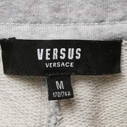 Versus Versace Grey Cotton Zip Detail Track Pants M
