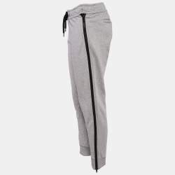 Versus Versace Grey Cotton Zip Detail Track Pants M