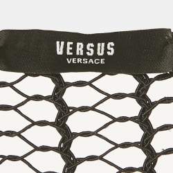 Versus Versace Black Crochet Knit Sheer Top M