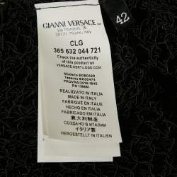 Versus Versace Black Crochet Knit Sheer Top M