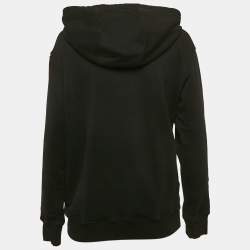 Pre Owned Versus Versace x Zayn Black Printed Cotton Knit Hoodie S