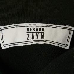 Pre Owned Versus Versace x Zayn Black Printed Cotton Knit Hoodie S