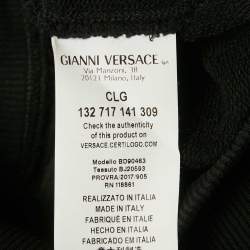 Pre Owned Versus Versace x Zayn Black Printed Cotton Knit Hoodie S