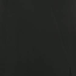 Pre Owned Versus Versace Black Crepe Logo Metal Detail Mini Dress S