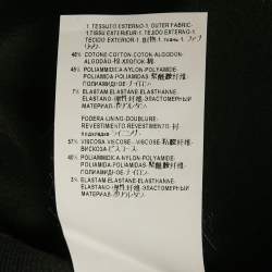 Pre Owned Versus Versace Black Cotton Blend Cut -Out Gold Pin Mini Dress M