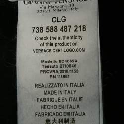 مملوكة مسبقًا Versus Versace Black Denim Metal Detail Rip Jeans S/Waist 26"