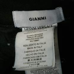 مملوكة مسبقًا Versus Versace Black Denim Metal Detail Rip Jeans S/Waist 26"