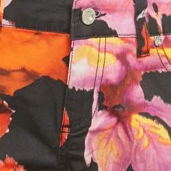 مملوكة مسبقًا Versus Versace Multicolor Floral Print Cotton Skinny Jeans L/Waist 30"