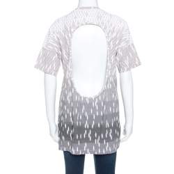 Versus Versace Pale Pink Printed Cut Out Back Detail T-Shirt L