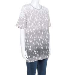 Versus Versace Pale Pink Printed Cut Out Back Detail T-Shirt L
