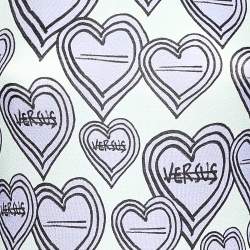 Versus Versace Purple & Green Heart Printed Knit Tank Top S