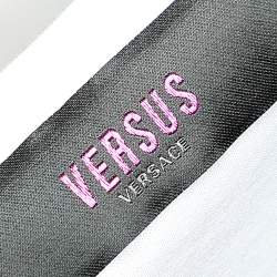 Versus Versace White Logo Embellished Cotton Knit T-Shirt M