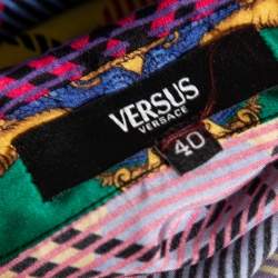 Versus Versace Multicolored Printed Silk Button Front Shirt S