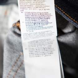 Versus Versace Navy Blue Denim Lion Head Pin Detail Skinny Jeans XS