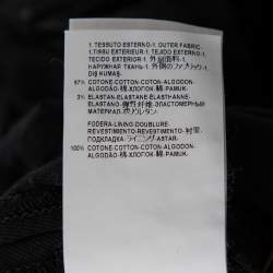 Pre Owned Versus Versace Black Denim Lion Head Pin Detail Skinny Jeans XS