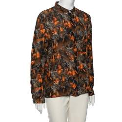 Versus Versace Multicolor Printed Silk Button Front Blouse M