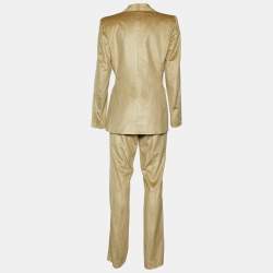 Pre Owned Versus Versace Tan Brown Corduroy Pant Suit M