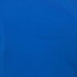 Pre Owned Versus Versace Royal Blue Pin Fastening Detail One Shoulder Top L