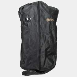 Pre Owned Versus Versace Vintage Black Faux-Fur Collar Wool Belted Coat S