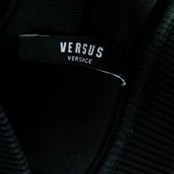 Pre Owned Versus Versace Black Zip Detailing Cotton Sweatshirt & Joggers Set S
