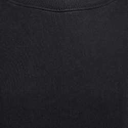 Pre Owned Versus Versace Black Zip Detailing Cotton Sweatshirt & Joggers Set S