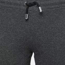 Versus Versace Grey Cotton Zip Detail Logo Tape Trimmed Joggers XS