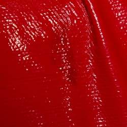 Pre Owned Versus Versace Red Faux Leather Mini Skirt S